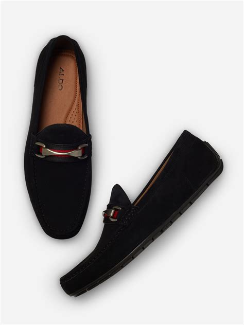 Buy ALDO Men Black Leather Loafers - Casual Shoes for Men 11717308 | Myntra