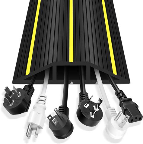 Amazon.com: Floor Cord Cover, Heavy Duty Floor Cable Cover 6 Ft Cable ...