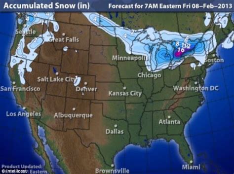 Where snow could be measured in inches — or feet — in the East this weekend