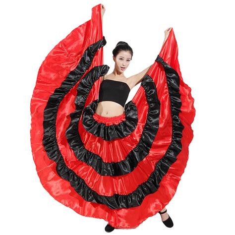 Lolantaladies Red Black Ruffle Flamenco Costume Adults Spanish Dance ...