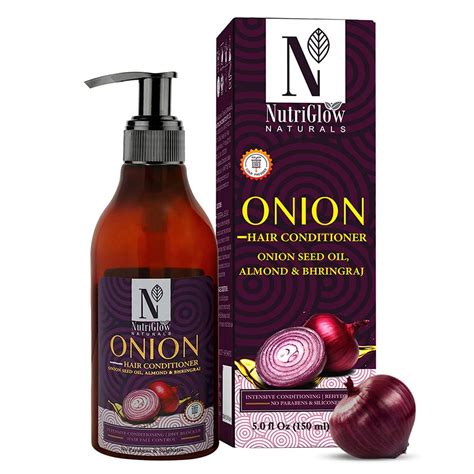 Buy NutriGlow NATURAL'S Onion Hair Conditioner With Almond Oil For Anti ...
