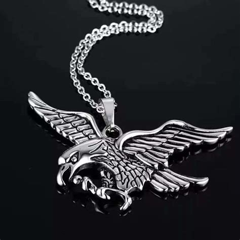 Buy Eagle Pendant Chain for Men — Silver Steel 24inch | TMT – THE MEN THING