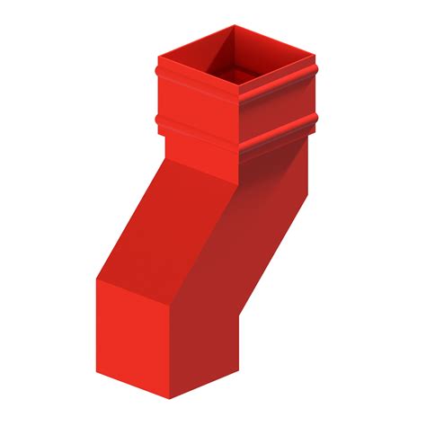 Traditional Square 101.6mm Pipe offset 100mm projection, 135º cw cast ...