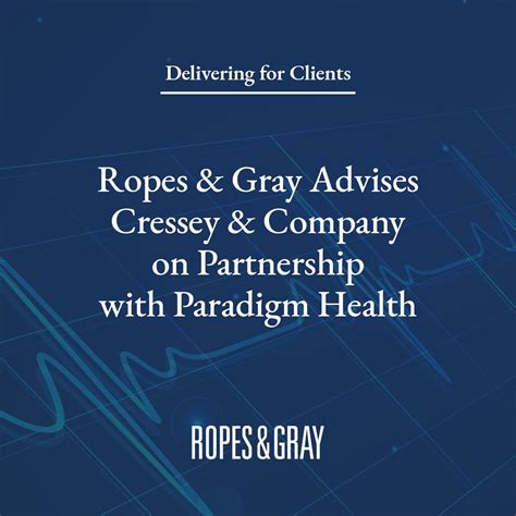 We represented Cressey & Company in its new partnership with Paradigm ...