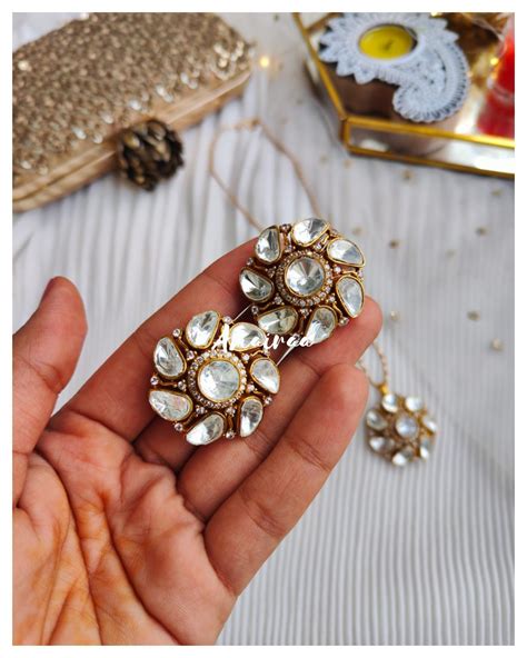 Polki moissanite Pendant set – anairaa