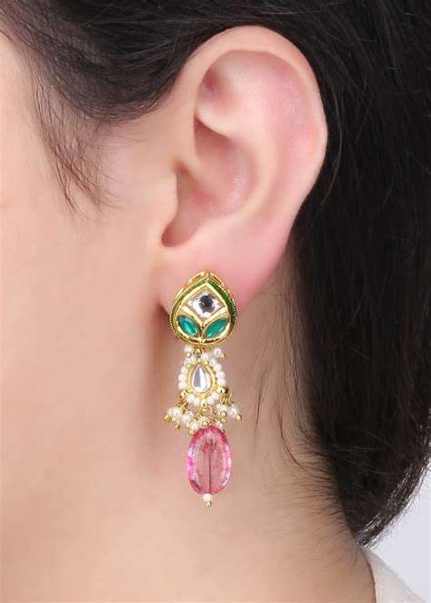 Get Pearl Detail Ethnic Drop Earrings at ₹ 770 | LBB Shop