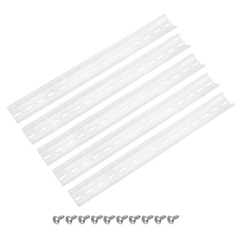 DIN Rail 12" x 1.4" x 0.3" Slotted Aluminum Mounting Guide with ...