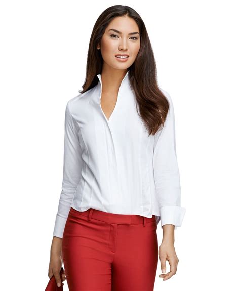 Non-Iron Collarless Dress Shirt - Brooks Brothers | Collarless dress ...