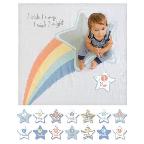 Buy lulujo Baby’s First Year Milestone Blanket and Card Set | 40in x ...