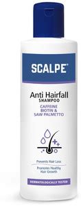 SCALPE Anti Hairfall Shampoo, Caffeine, Biotin, Saw Palmetto, Argan Oil ...