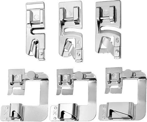 Rolled Hem Pressure Foot, 6PCS Sewing Machine Hemmer Foot Set ...