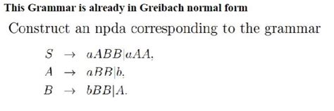 Image result for Greibach Normal Form Problems