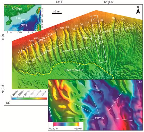 Erosional and Depositional Features along the Axis of a Canyon in the ...