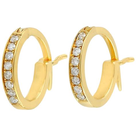 1920's Gypsy Gold Hoop Earrings at 1stDibs