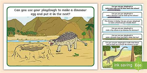 👉 Dinosaur-Themed Positional Language Modelling Dough Mats