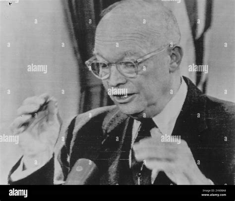 PRESIDENT DWIGHT EISENHOWER FAREWELL SPEECH / 18 JANUARY 1961 Stock ...
