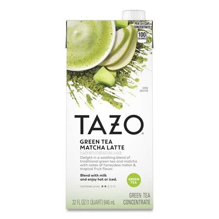Tazo Tea Concentrate, Green Tea Matcha Latte, 32 oz Tetra Pak, 6PK ...
