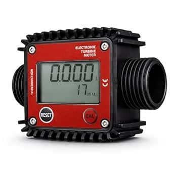 DM20 DEF/UREA Digital Turbine [Compatible with AdBlue®] Red Flow Meter ...