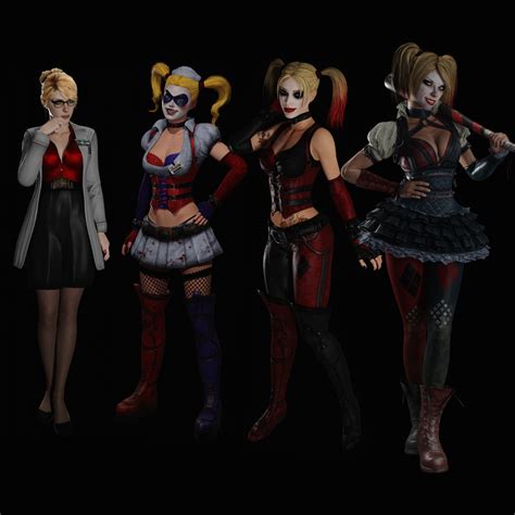 Harley Quinn Arkham Pack for Blender (18+) by mokujinhornywood on ...