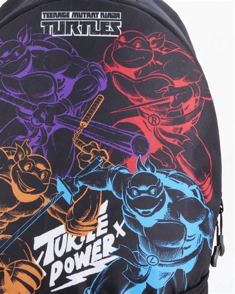 Buy Unisex Black Ninja Turtles Graphic Printed Small Backpack Online in ...