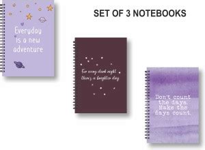 ROT RIX combo of 3 Notebooks A5 Diary Ruled 144 Pages Price in India ...