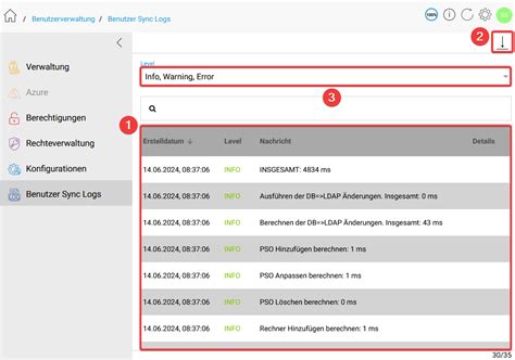Benutzer Sync Logs - Dokumentation