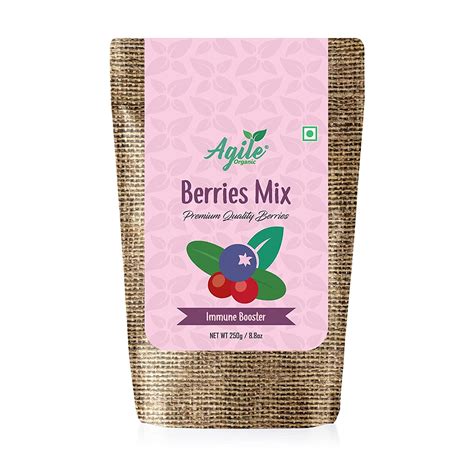 Agile Organic® Berries Mix 250g - Dried Berries | Mix of Cranberries ...