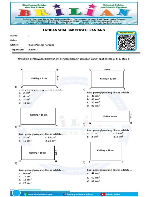 Contoh Soal Persegi dan Pembahasannya
