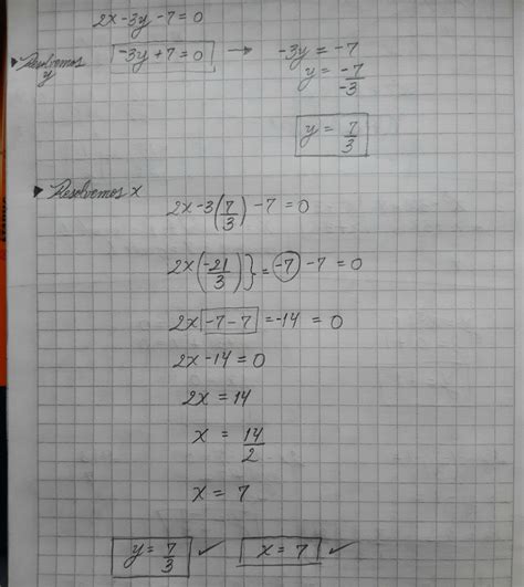 solucionar el sistema 2x2, con cualquier método algebraico.2x - 3y -7 ...