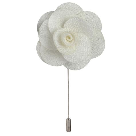 Buy Peluche Brawny Delicacy White Brooch for Men at Amazon.in