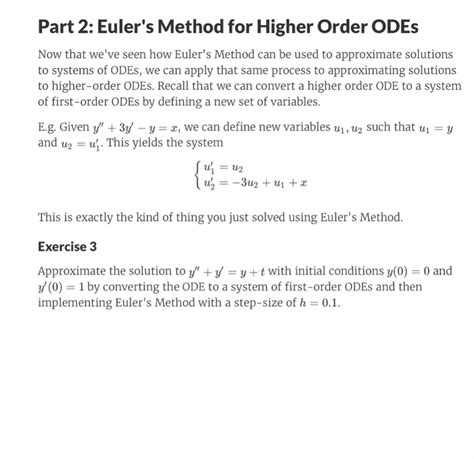 Image result for Euler Method for 2nd Order Odes in Python