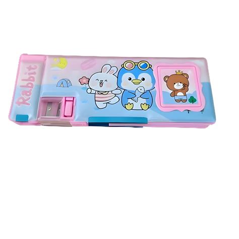 WallR Rabbit Pencil case for Kids,Magnetic Stationery Storage Box with ...