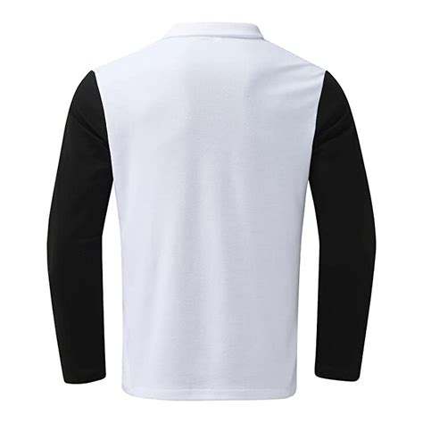 Long Sleeve Quarter Zip Polo // Black & White // Model 1 (L) - Newvay ...