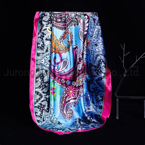 Fashionable Woman Mulberry Silk Scarf 54*54cm Luxury Silk Square Scarf ...