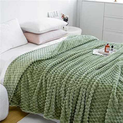 2024 New Sage Green Bubble Fluffy Blanket, Sage Green Bubble Blanket ...