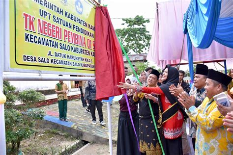 Pj Bupati Kampar Resmikan TK 01 Negeri Desa Salo.Hambali : “Peningkatan ...