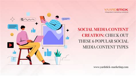 What are the popular social media content types?