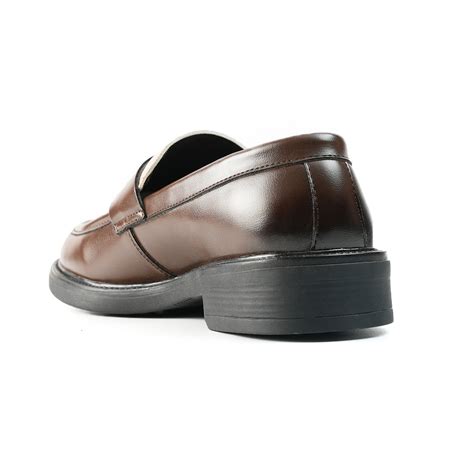 Monkstory Cosmopolitan Contrast Penny Loafers - Brown/Beige