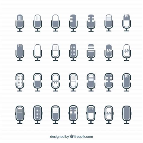 Microfoon pictogrammen | Gratis Vector