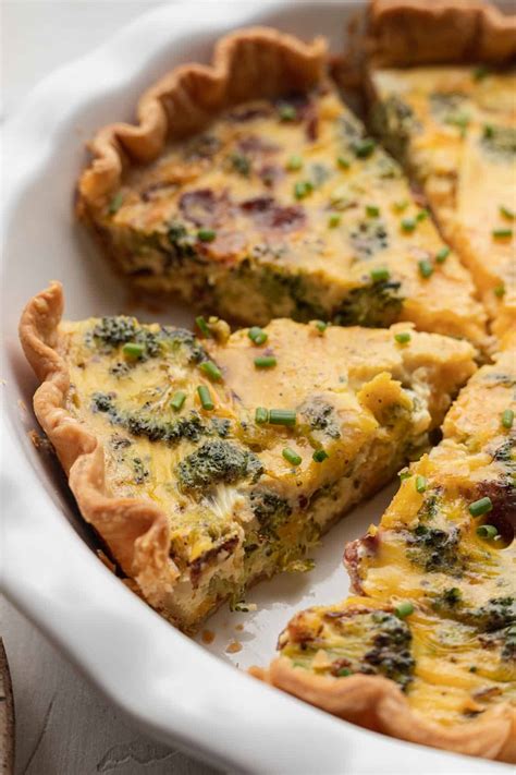 Easy Homemade Broccoli Bacon Quiche - Bake & Bacon