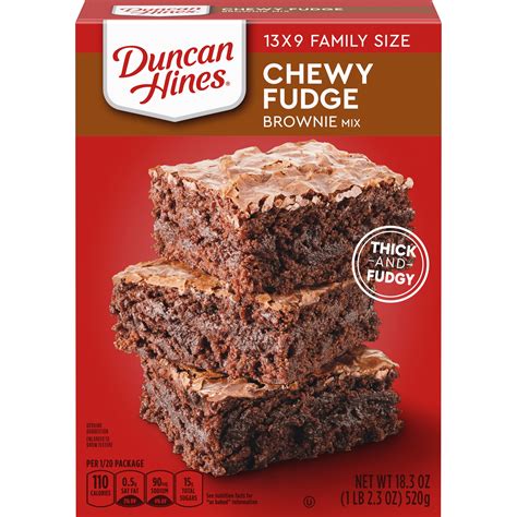 Duncan Hines Chewy Fudge Brownie Mix 18.3 oz - Walmart.com