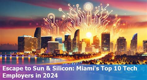 Miami skyline at sunset with digital circuit patterns, representing technology and innovation, for Managed IT Services in Pennsylvania.