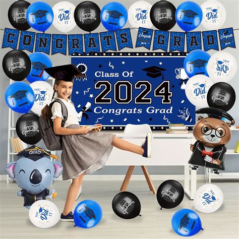 YiYou 2024 Graduation Party Decorations Blue Themed - India | Ubuy
