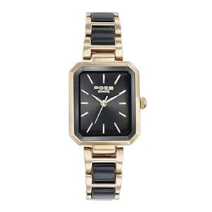 Sonata Poze Quartz Black Dial Gold Metal Strap Analog Watch for Women ...