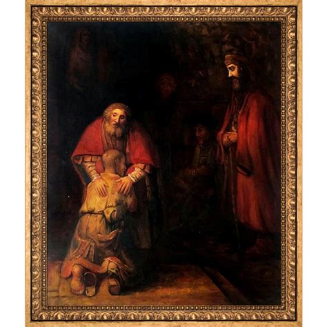 La Pastiche Rembrandt van Rijn 'Return of the Prodigal Son' Hand ...
