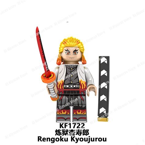 Demon Slayer Lego Minifigures Nezuko Tanjirou Kyoujurou Figura Bloques ...
