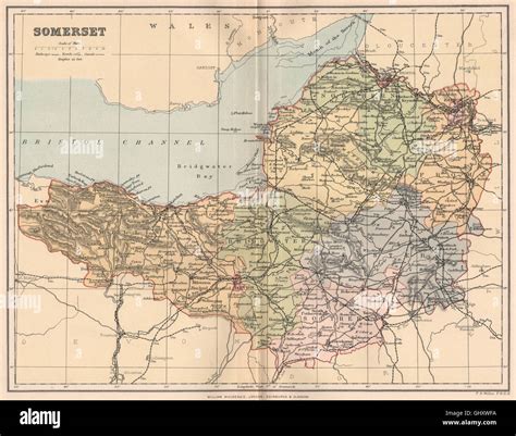 Somerset county map hi-res stock photography and images - Alamy