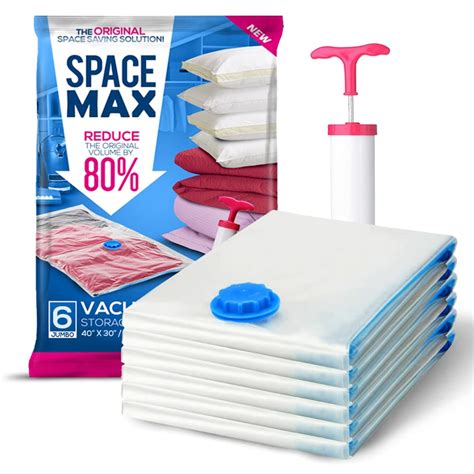 Buy Jumbo 6 Pack - SPACE MAX Premium Space Saver Vacuum Storage Bags ...