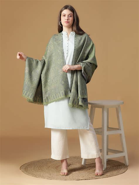 Buy Shingora's Regal Flair Women Jacquard Shawl Online | Shingora