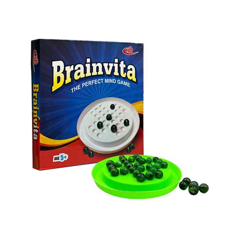 Buy Kids Mandi Brainvita Board Game with 32 Marbles | Marble Solitaire ...